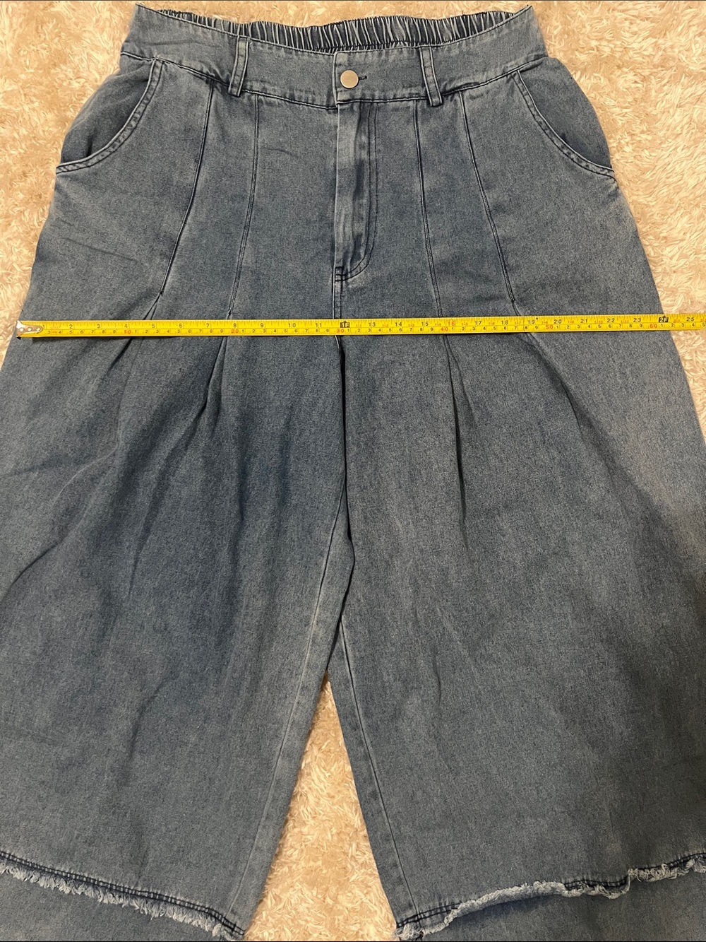 JODIFL Light Blue Wide Leg Denim Culottes - Picture 8 of 9